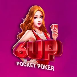 6 Up Pocket Poker slot logo by FlipLuck at Dragonia Casino