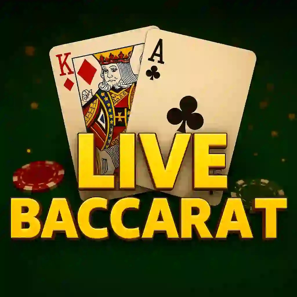 Live Baccarat online game logo by Evolution on dragonicasino.com